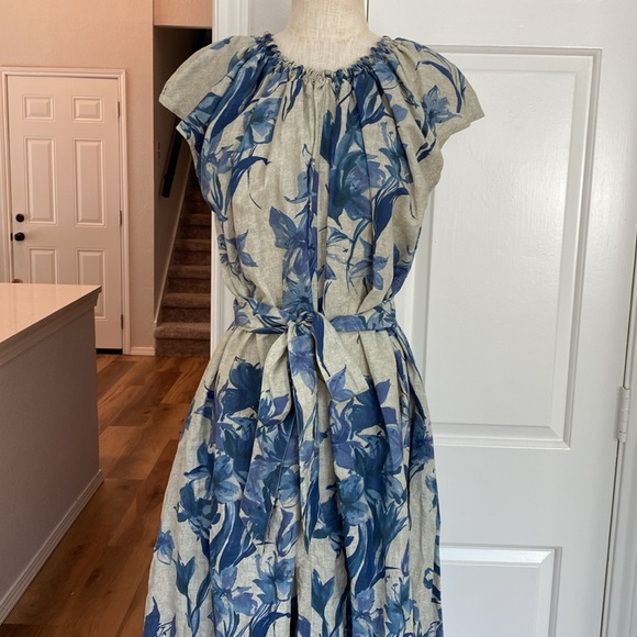 Ann Mashburn linen blend floral maxi dress - Picture 11 of 11